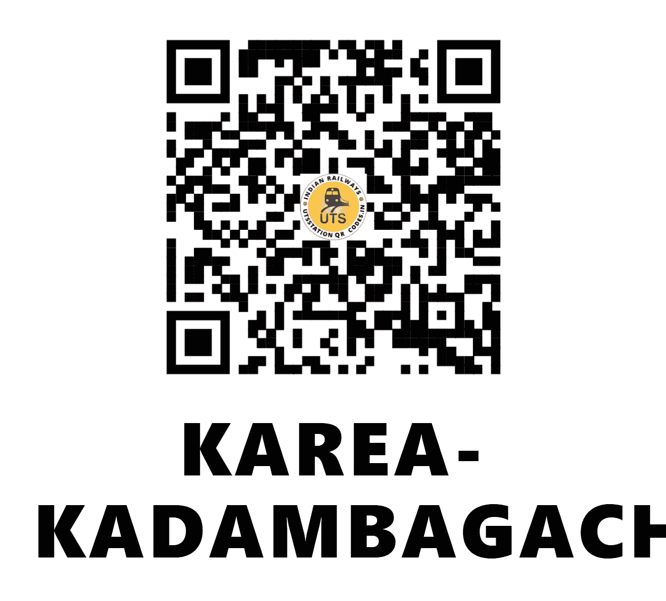 UTS QR Code for KAREA-KADAMBAGACHI - KBGH - ER (WEST BENGAL)